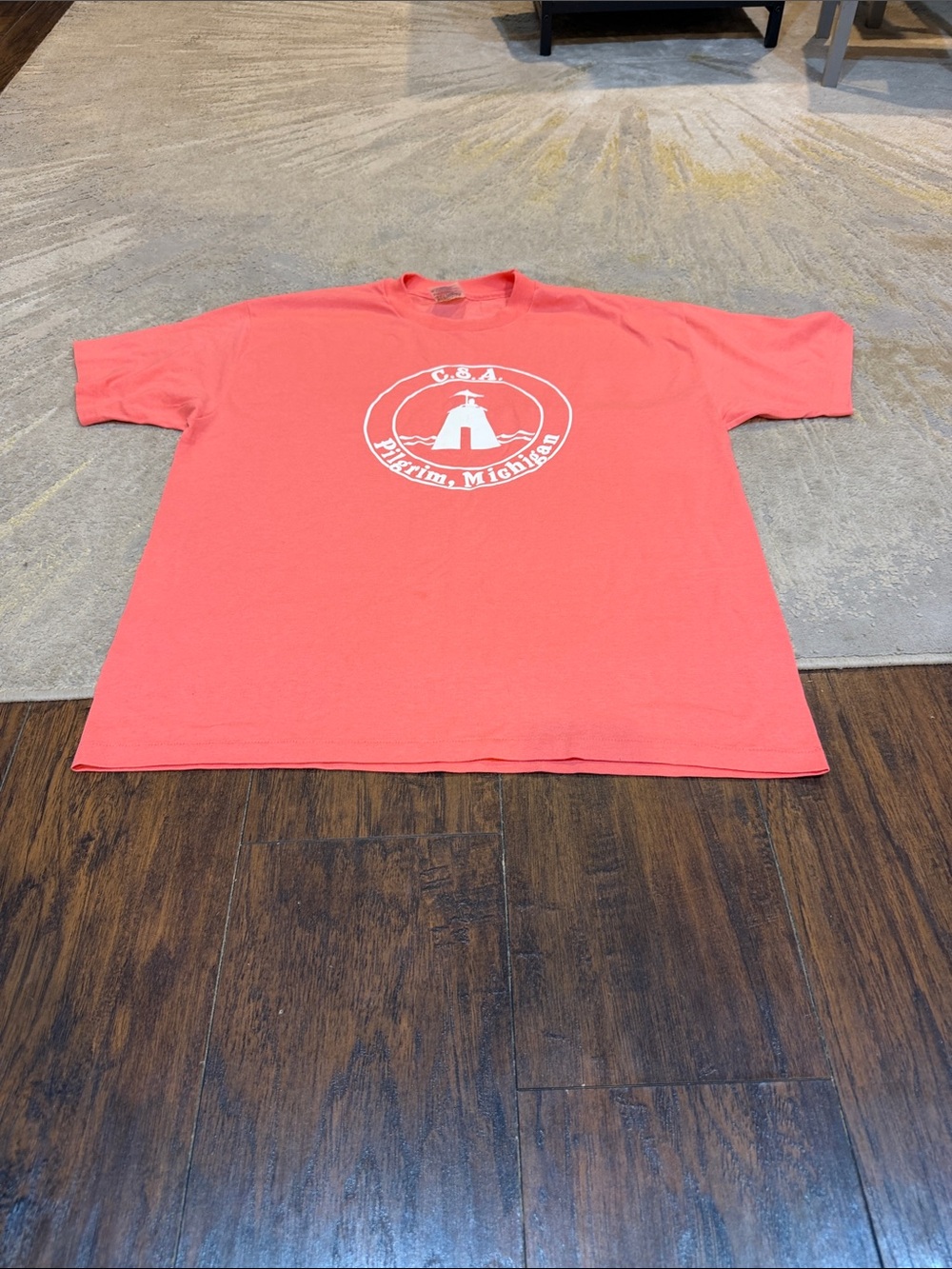 vintage c.s.a pilgrim michigan t shirt single stitched size XL in great shape